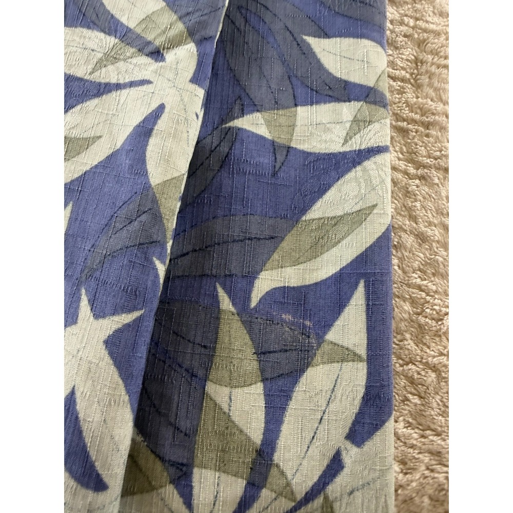 Tommy Bahama Mens Large 100% Silk Blue Green Leaf Print Camp Shirt Tropical L - Picture 14 of 16